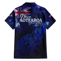 Personalised New Zealand Family Matching Summer Maxi Dress and Hawaiian Shirt Aotearoa Map Silver Fern DT02 - Polynesian Pride
