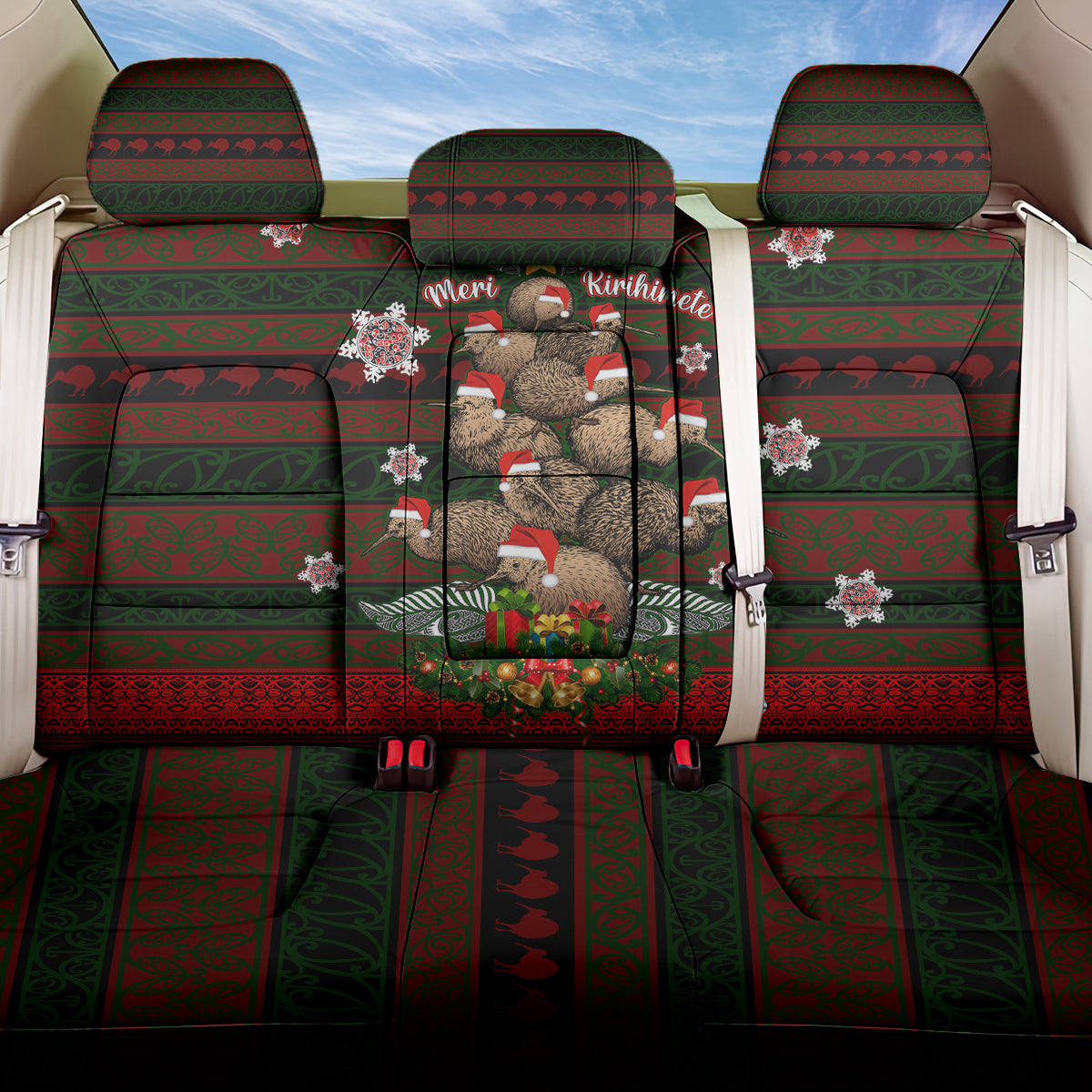 Meri Kirihimete New Zealand Back Car Seat Cover Christmas Kiwi Maori