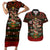 Meri Kirihimete New Zealand Couples Matching Short Sleeve Bodycon Dress and Hawaiian Shirt Christmas Kiwi Maori DT02 Red - Polynesian Pride