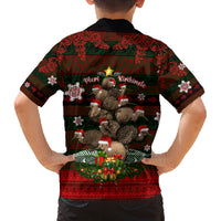 Meri Kirihimete New Zealand Family Matching Tank Maxi Dress and Hawaiian Shirt Christmas Kiwi Maori DT02 - Polynesian Pride