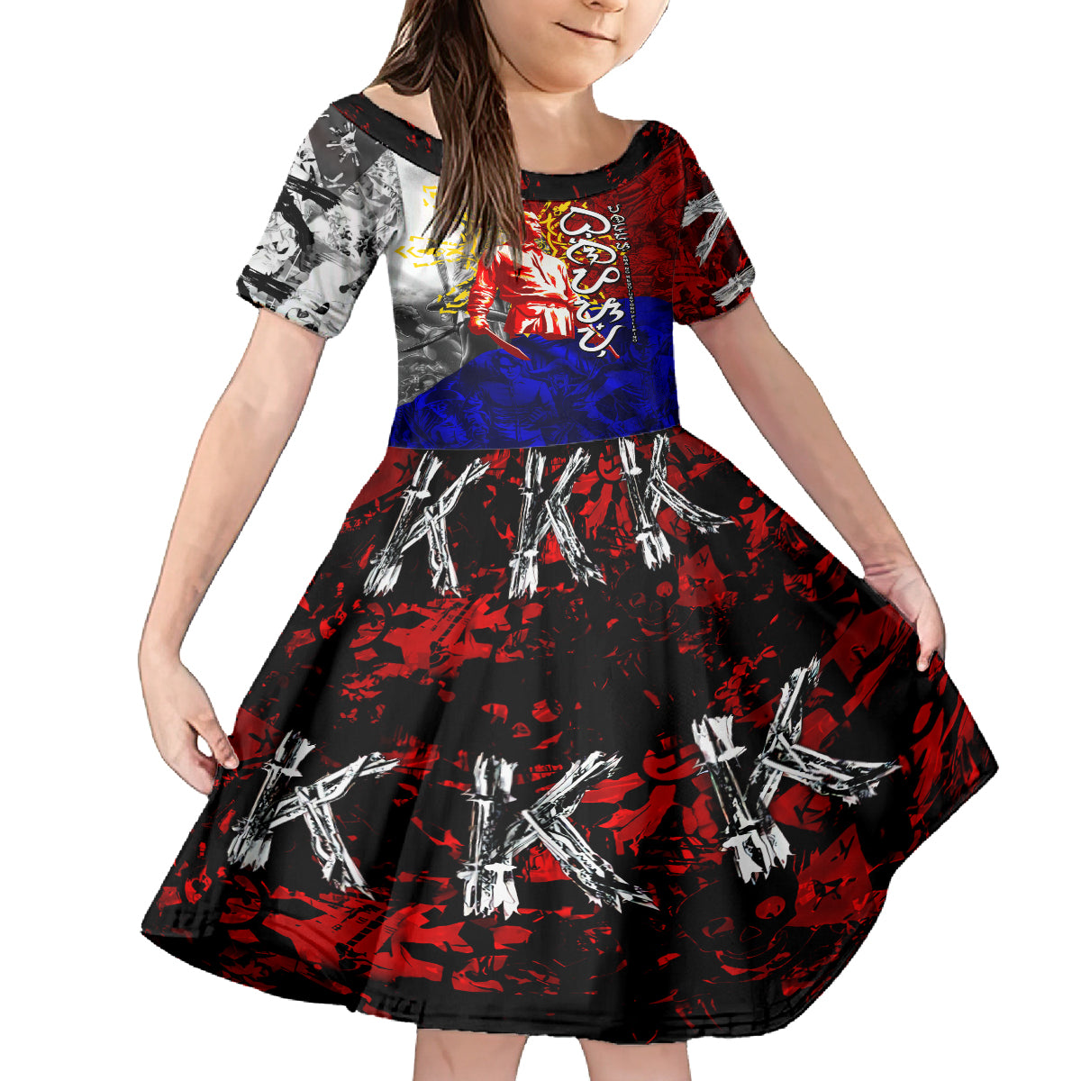Philippines Bonifacio Day Kid Short Sleeve Dress DT02 KID Art - Polynesian Pride