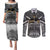 New Zealand Couples Matching Puletasi Dress and Long Sleeve Button Shirt Rugby Aotearoa Champions DT02 Black - Polynesian Pride