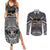 New Zealand Couples Matching Summer Maxi Dress and Long Sleeve Button Shirt Rugby Aotearoa Champions DT02 Black - Polynesian Pride