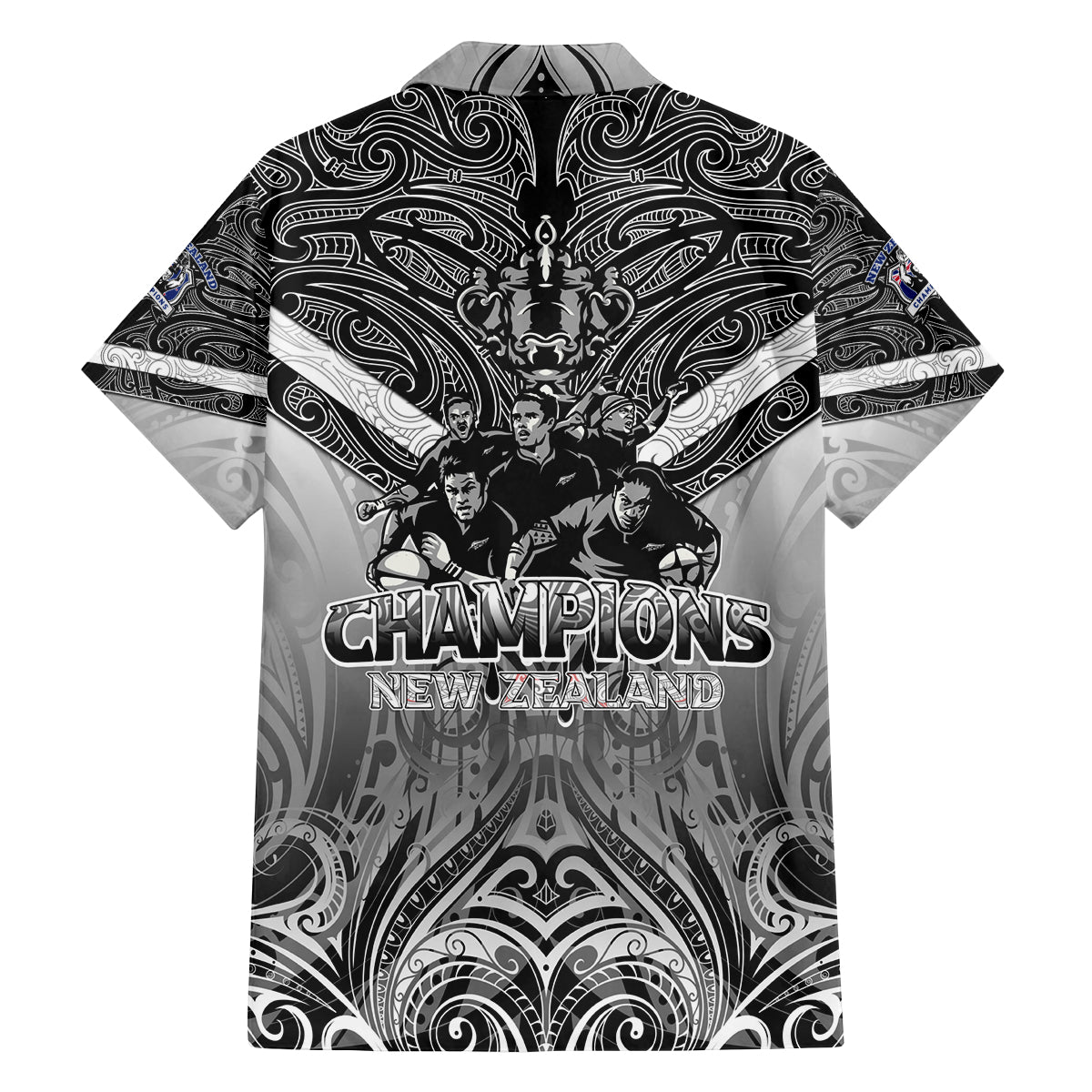 New Zealand Family Matching Long Sleeve Bodycon Dress and Hawaiian Shirt Rugby Aotearoa Champions DT02 - Polynesian Pride