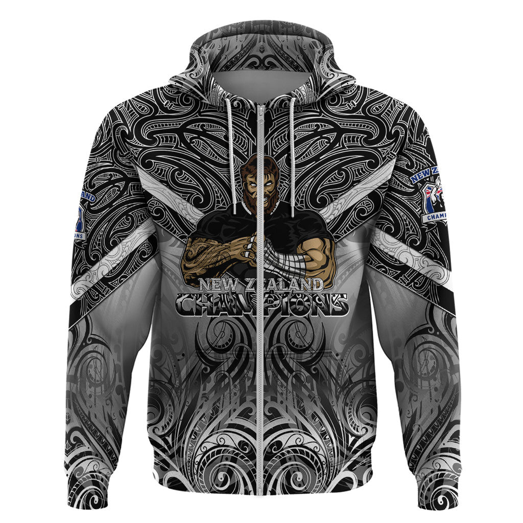 New Zealand Hoodie Rugby Aotearoa Champions DT02 - Polynesian Pride