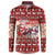 Dog Sled Christmas Button Sweatshirt Husky Sleigh Ride Design - Polynesian Pride