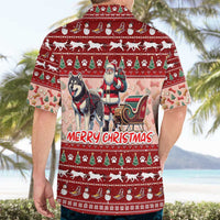 Dog Sled Christmas Hawaiian Shirt Husky Sleigh Ride Design - Polynesian Pride