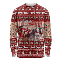 Dog Sled Christmas Long Sleeve Shirt Husky Sleigh Ride Design - Polynesian Pride