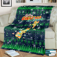 Merry Christmas New Zealand Blanket Xmas Travel Map - Polynesian Pride