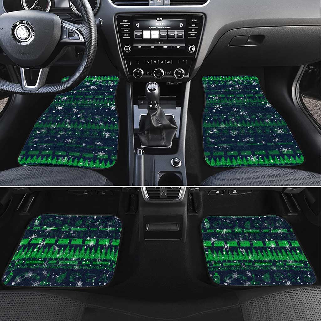 Merry Christmas New Zealand Car Mats Xmas Travel Map - Polynesian Pride