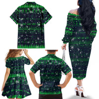 Merry Christmas New Zealand Family Matching Off The Shoulder Long Sleeve Dress and Hawaiian Shirt Xmas Travel Map - Polynesian Pride