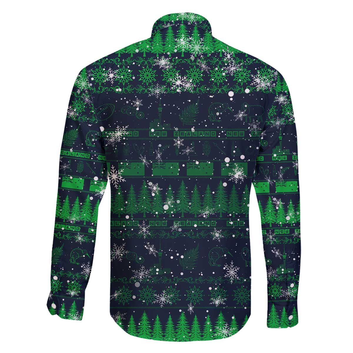 Merry Christmas New Zealand Family Matching Off The Shoulder Long Sleeve Dress and Hawaiian Shirt Xmas Travel Map - Polynesian Pride