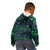 Merry Christmas New Zealand Kid Hoodie Xmas Travel Map - Polynesian Pride
