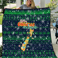 Merry Christmas New Zealand Quilt Xmas Travel Map - Polynesian Pride