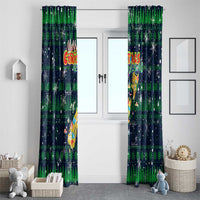 Merry Christmas New Zealand Window Curtain Xmas Travel Map DT02 - Polynesian Pride