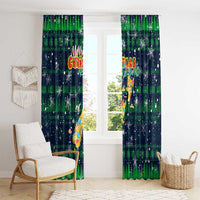 Merry Christmas New Zealand Window Curtain Xmas Travel Map DT02 - Polynesian Pride