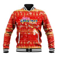 Merry Christmas Hawaii Baseball Jacket Xmas Travel Map DT02 Unisex Red - Polynesian Pride