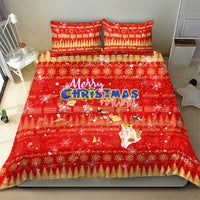 Merry Christmas Hawaii Bedding Set Xmas Travel Map - Polynesian Pride