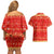 Merry Christmas Hawaii Couples Matching Off Shoulder Short Dress and Hawaiian Shirt Xmas Travel Map - Polynesian Pride