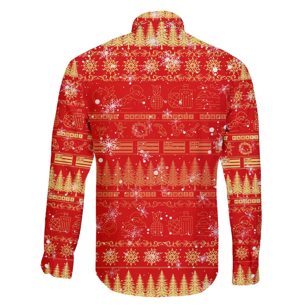 Merry Christmas Hawaii Family Matching Long Sleeve Bodycon Dress and Hawaiian Shirt Xmas Travel Map - Polynesian Pride