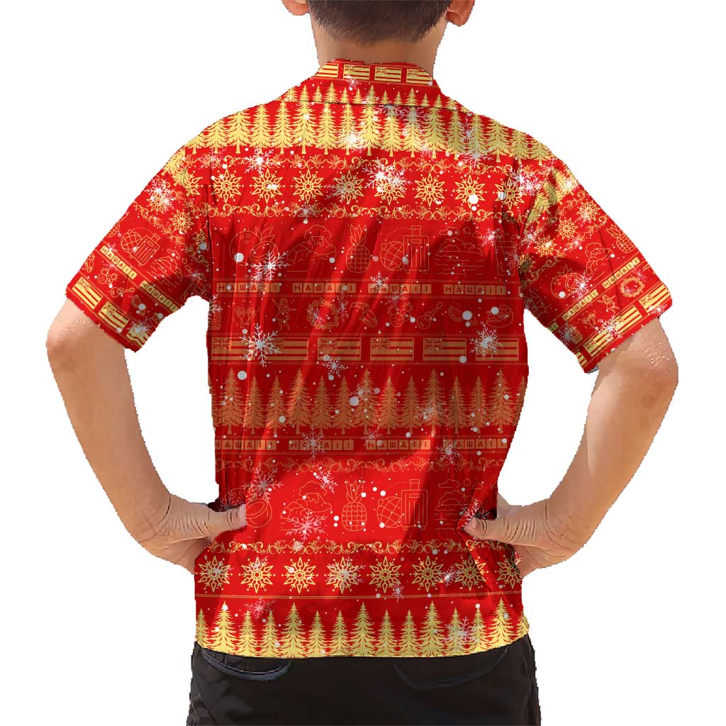 Merry Christmas Hawaii Family Matching Short Sleeve Bodycon Dress and Hawaiian Shirt Xmas Travel Map - Polynesian Pride