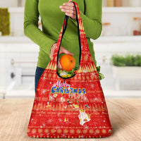 Merry Christmas Hawaii Grocery Bag Xmas Travel Map - Polynesian Pride