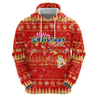 Merry Christmas Hawaii Hoodie Xmas Travel Map - Polynesian Pride