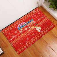 Merry Christmas Hawaii Rubber Doormat Xmas Travel Map DT02 - Polynesian Pride