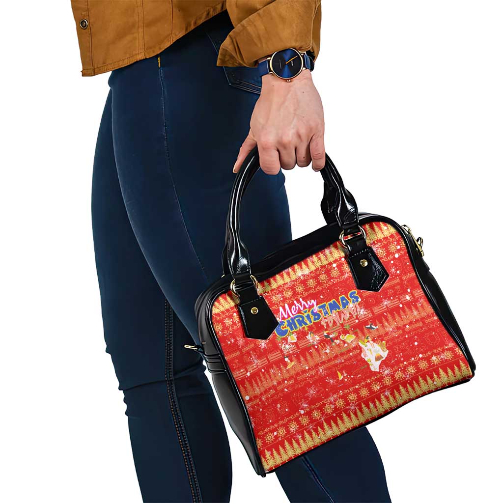 Merry Christmas Hawaii Shoulder Handbag Xmas Travel Map DT02 - Polynesian Pride