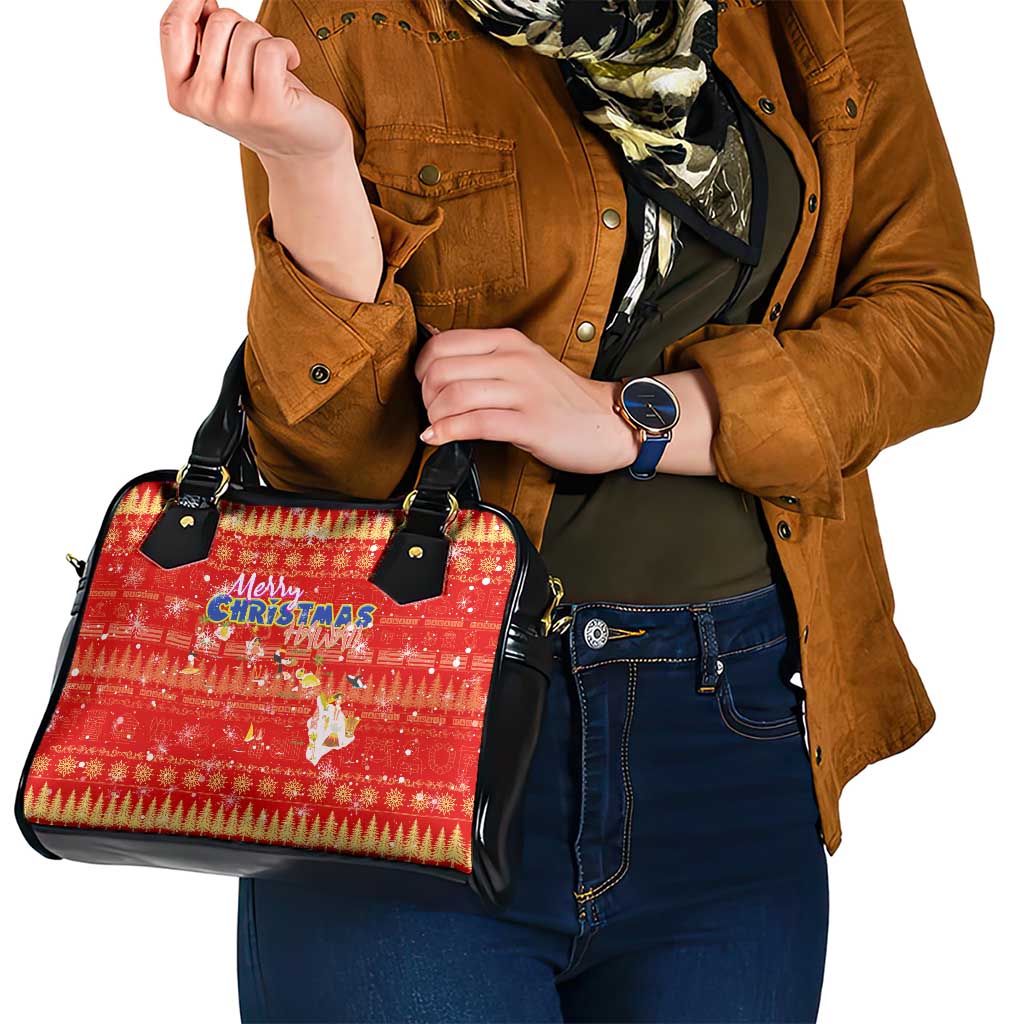 Merry Christmas Hawaii Shoulder Handbag Xmas Travel Map DT02 - Polynesian Pride