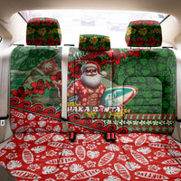 Mele Kalikimaka Shaka Santa Back Car Seat Cover Hawaiian Surf Christmas Design with Aloha Spirit - Polynesian Pride