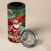 Mele Kalikimaka Shaka Santa 4 in 1 Can Cooler Tumbler Hawaiian Surf Christmas Design with Aloha Spirit - Polynesian Pride