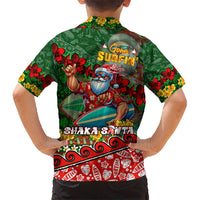 Mele Kalikimaka Shaka Santa Kid Hawaiian Shirt Hawaiian Surf Christmas Design with Aloha Spirit - Polynesian Pride