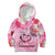 Butterfly Polynesia Breast Cancer Kid Hoodie Nobody Fights Alone Pink Out Tropical Hibiscus