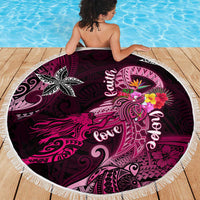 Breast Cancer Mermaid Polynesia Beach Blanket Faith Hope Love