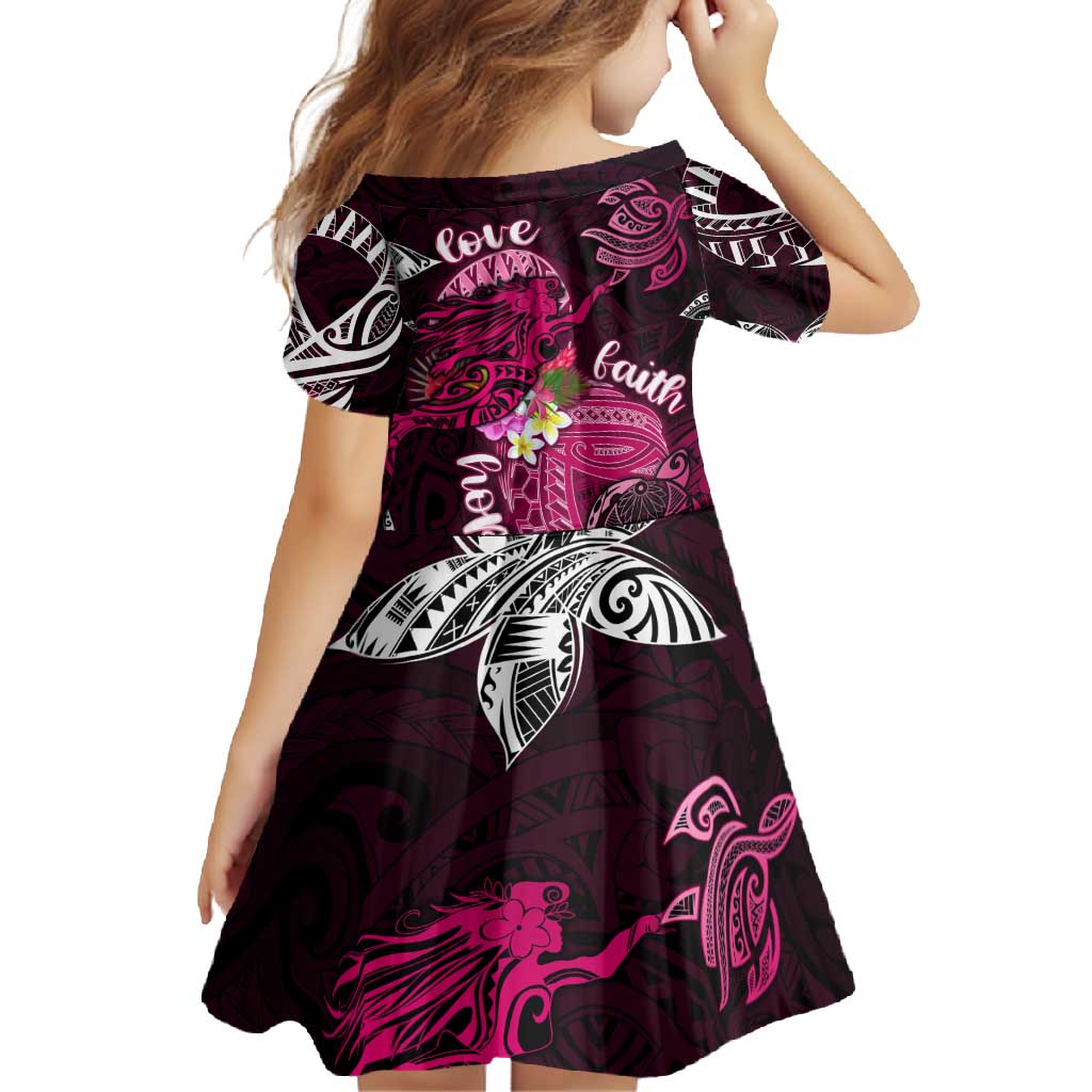 Breast Cancer Mermaid Polynesia Family Matching Summer Maxi Dress and Hawaiian Shirt Faith Hope Love DT02 - Polynesian Pride
