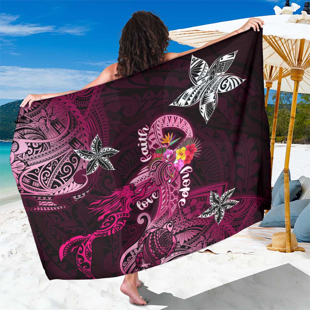 Breast Cancer Mermaid Polynesia Sarong Faith Hope Love