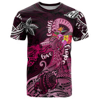 Breast Cancer Mermaid Polynesia T Shirt Faith Hope Love