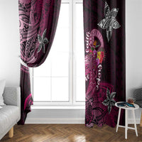 Breast Cancer Mermaid Polynesia Window Curtain Faith Hope Love