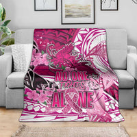 Breast Cancer Awareness Hawaii Blanket Polynesia Girl Nobody Fights Alone