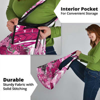 Breast Cancer Awareness Hawaii Grocery Bag Polynesia Girl Nobody Fights Alone