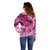 Breast Cancer Awareness Hawaii Off Shoulder Sweater Polynesia Girl Nobody Fights Alone