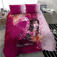 Breast Cancer New Zealand Bedding Set Maori Aotearoa Girl Pink Out