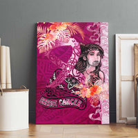 Breast Cancer New Zealand Canvas Wall Art Maori Aotearoa Girl Pink Out