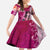 Breast Cancer New Zealand Family Matching Off The Shoulder Long Sleeve Dress and Hawaiian Shirt Maori Aotearoa Girl Pink Out