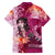 Breast Cancer New Zealand Family Matching Off The Shoulder Long Sleeve Dress and Hawaiian Shirt Maori Aotearoa Girl Pink Out