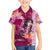 Breast Cancer New Zealand Family Matching Off The Shoulder Long Sleeve Dress and Hawaiian Shirt Maori Aotearoa Girl Pink Out