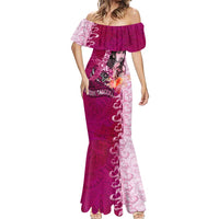 Breast Cancer New Zealand Mermaid Dress Maori Aotearoa Girl Pink Out