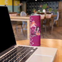 Breast Cancer New Zealand Skinny Tumbler Maori Aotearoa Girl Pink Out DT02 - Polynesian Pride