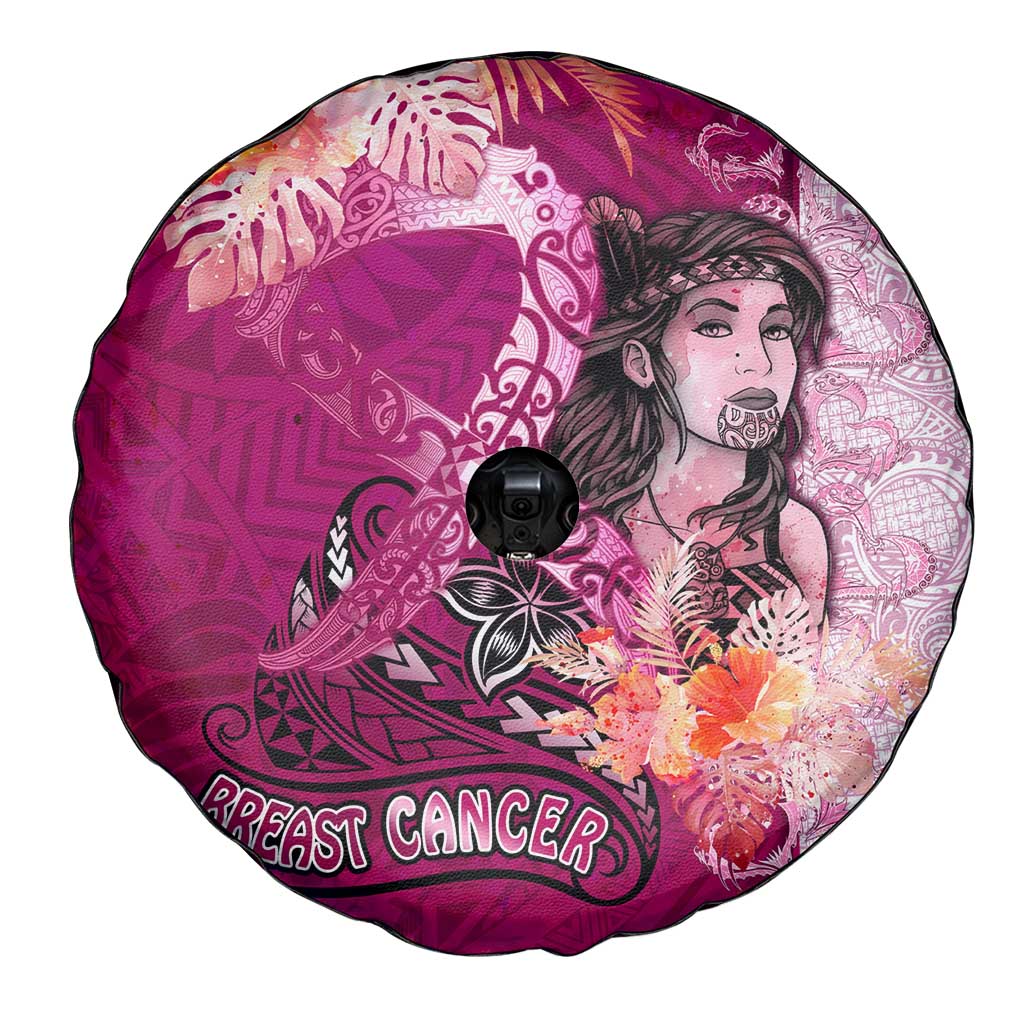 Breast Cancer New Zealand Spare Tire Cover Maori Aotearoa Girl Pink Out